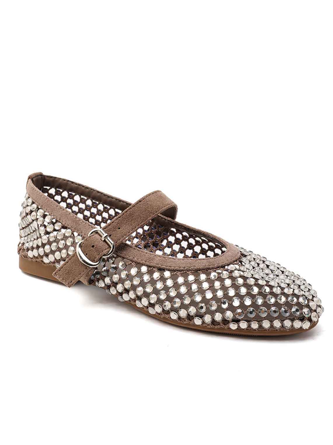 Lily - Eleganta ballerinaskor med glänsande strass